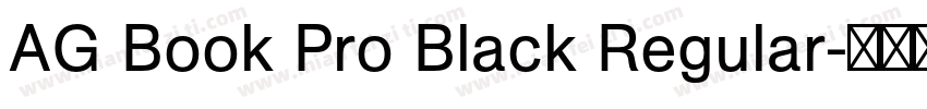 AG Book Pro Black Regular字体转换